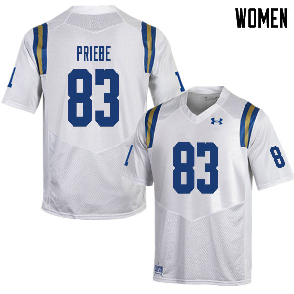 Women #83 David Priebe UCLA Bruins College Football Jerseys Sale-White - Click Image to Close